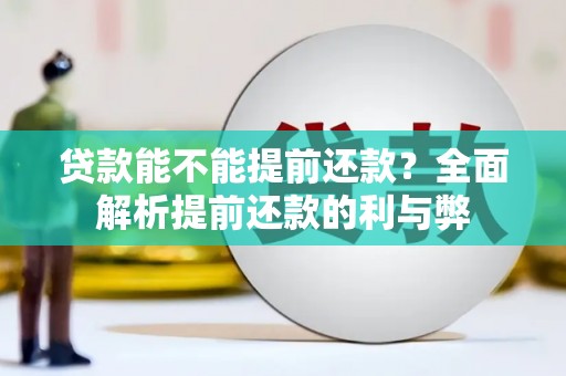 宜兰贷款能不能提前还款？全面解析提前还款的利与弊