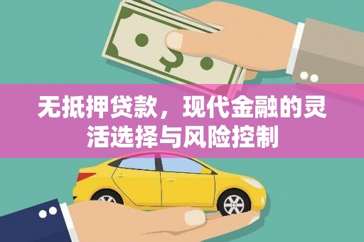 临县无抵押贷款，现代金融的灵活选择与风险控制