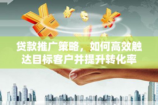 泸县贷款推广策略，如何高效触达目标客户并提升转化率