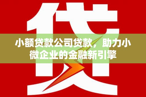 喀喇沁旗小额贷款公司贷款，助力小微企业的金融新引擎