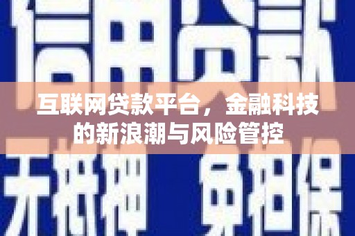 桐城互联网贷款平台，金融科技的新浪潮与风险管控