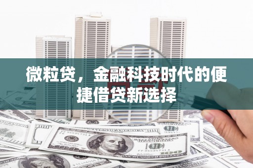 怀安微粒贷，金融科技时代的便捷借贷新选择